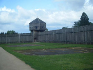 Inside the stockade at Fort Vancouver