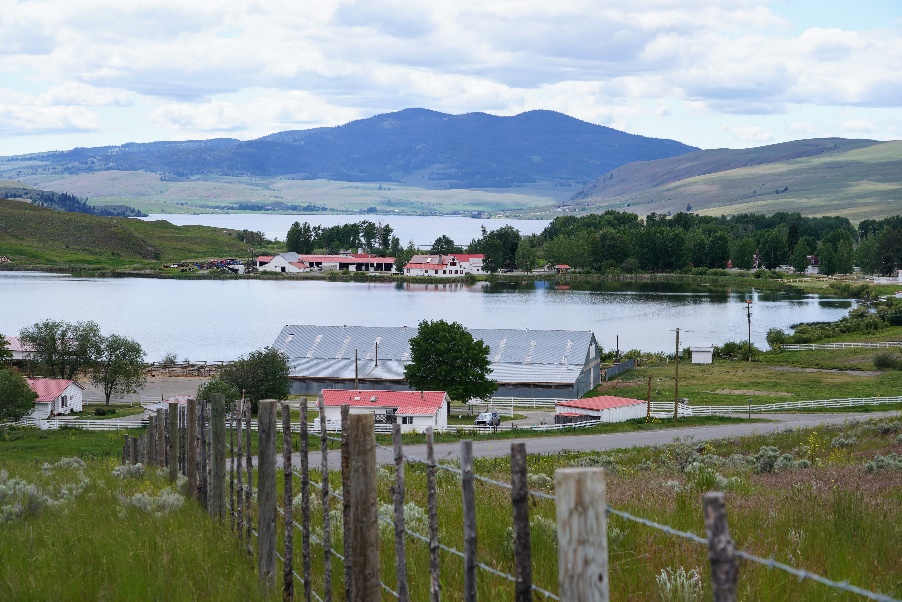 A lake with buildings and a fence

Description automatically generated with medium confidence